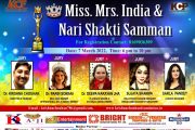 On the eve of International Women's day, Dr Krishna Chauhan is organising miss and Mrs. India and Nari Shakti Samman on 7th March 