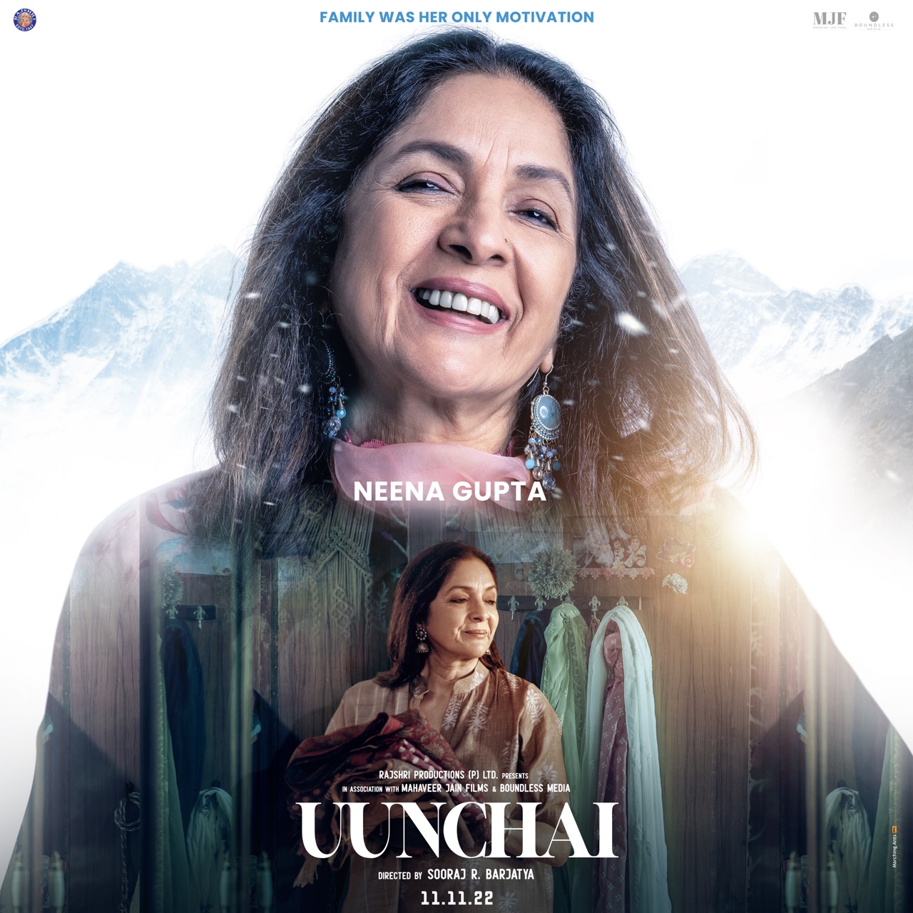 At the Uunchai of her career, here is Neena Gupta’s first look from the highly anticipated Rajshri Film – Uunchai!