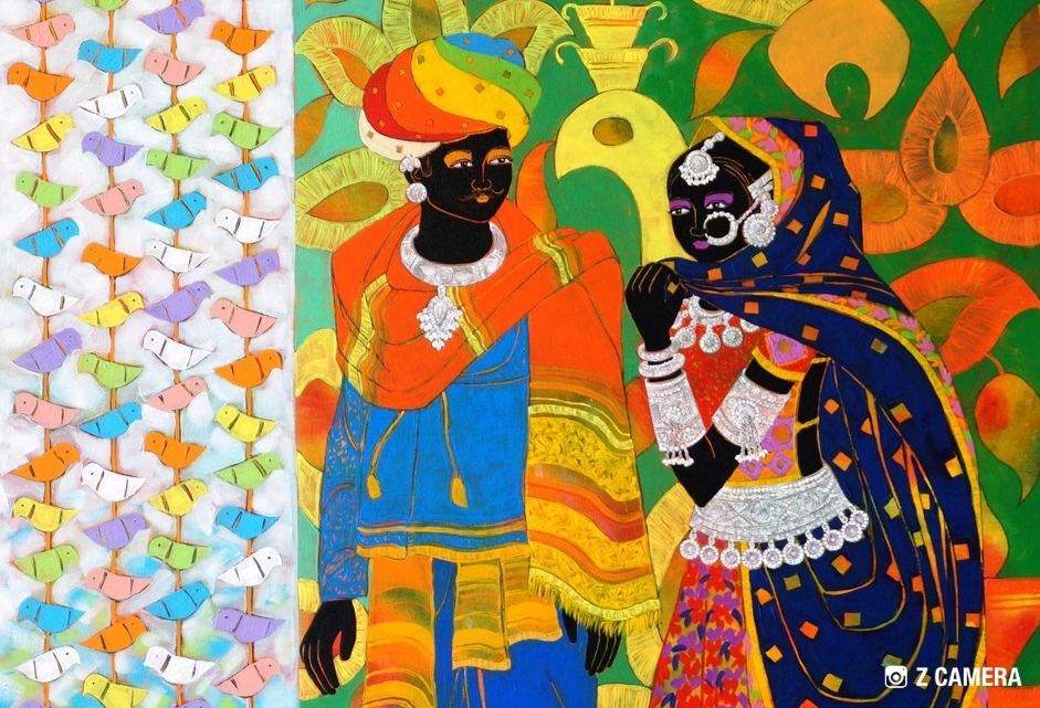 Ethnic Tunes - Paintings by Anuradha Thakur At Jehangir Art Gallery, Kala Ghoda from 21st to 27th March, 2023