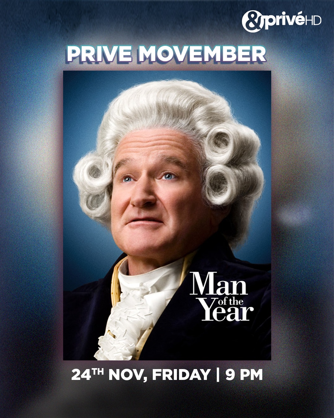 An evening of wit and politics with 'Man of the Year' on &PrivéHD's Prive Movember